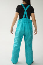 Load image into Gallery viewer, Pantalon de neige salopette Altitude turquoise métallique pour homme taille 42 (M)
