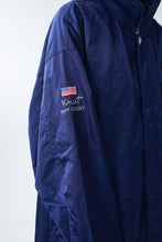 Charger l&#39;image dans la galerie, Manteau long de ski léger vintage Descente bleu métallique pour homme taille L
