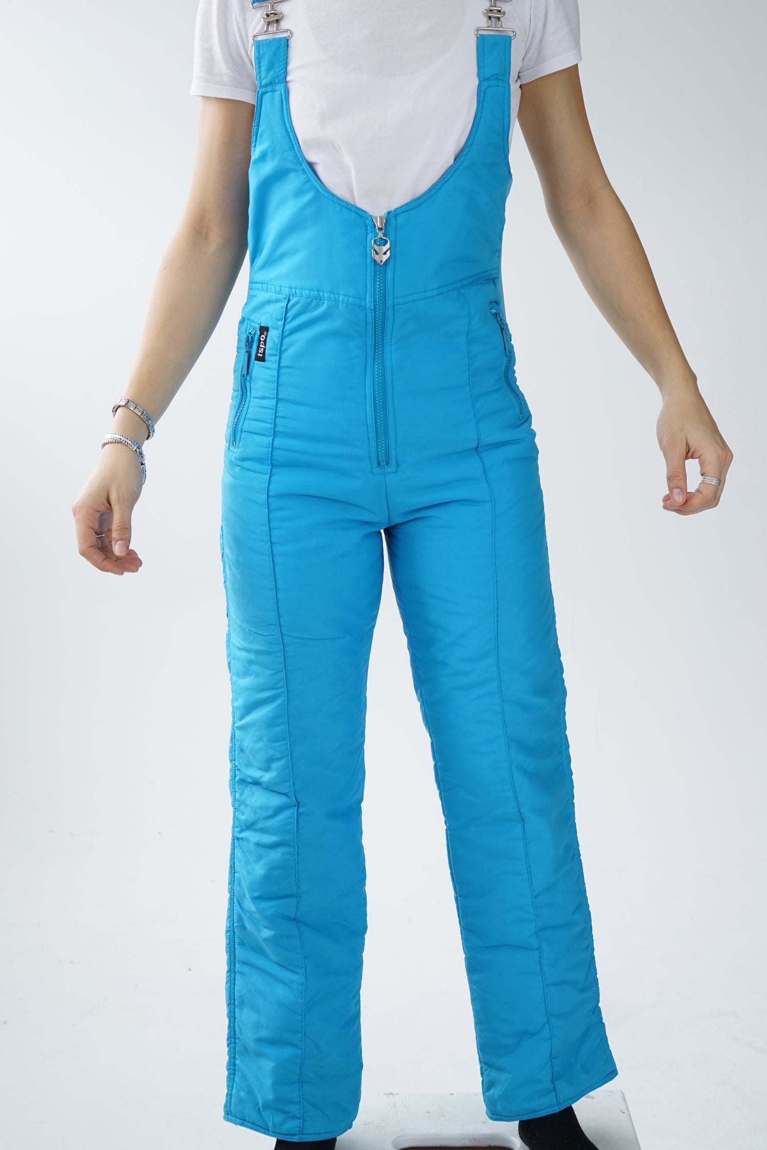 Vintage overalls snow pants light blue Ispo for women size S
