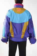 Charger l&#39;image dans la galerie, Manteau rétro ski vintage Descente à motifs étallique pour homme taille L
