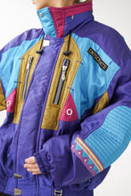 Charger l&#39;image dans la galerie, Manteau rétro ski vintage Descente à motifs étallique pour homme taille L
