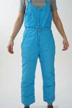 Load image into Gallery viewer, Vintage light blue overalls snow pants for women size 10 (S)
