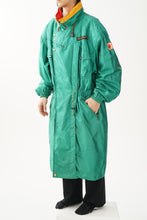 Charger l&#39;image dans la galerie, Manteau long de ski vintage Descente vert flash pour homme taille L
