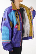 Load image into Gallery viewer, Manteau rétro ski vintage Descente à motifs étallique pour homme taille L
