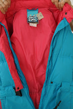Charger l&#39;image dans la galerie, Extra cute vintage one piece Altitude ski suit en duvet, snow suit bleu poudre taille 8
