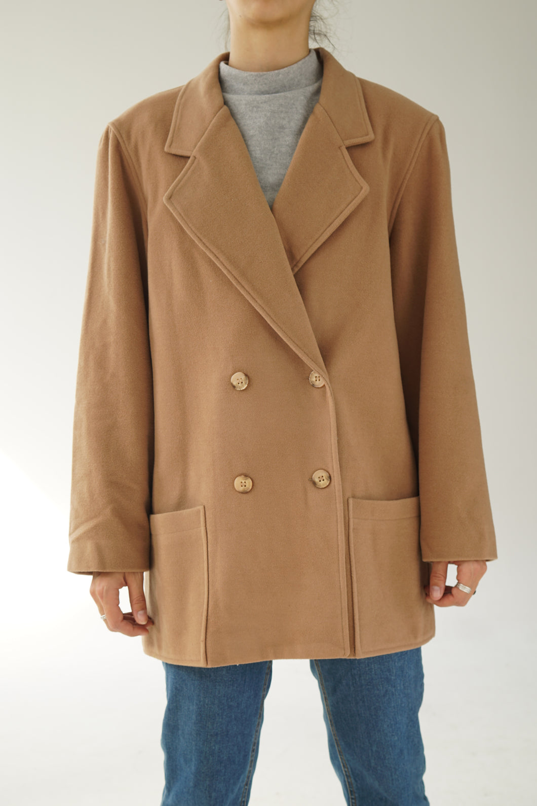 Manteau vintage de laine et cachemire marque française La redoute