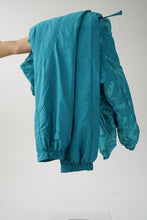 Charger l&#39;image dans la galerie, One piece vintage K-Way ski suit, snow suit turquoise taille 42 (M)

