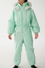 Charger l&#39;image dans la galerie, One piece vintage léger Winch Kiabi ski suit, snow suit vert menthe unisexe taille 38/40 (M)
