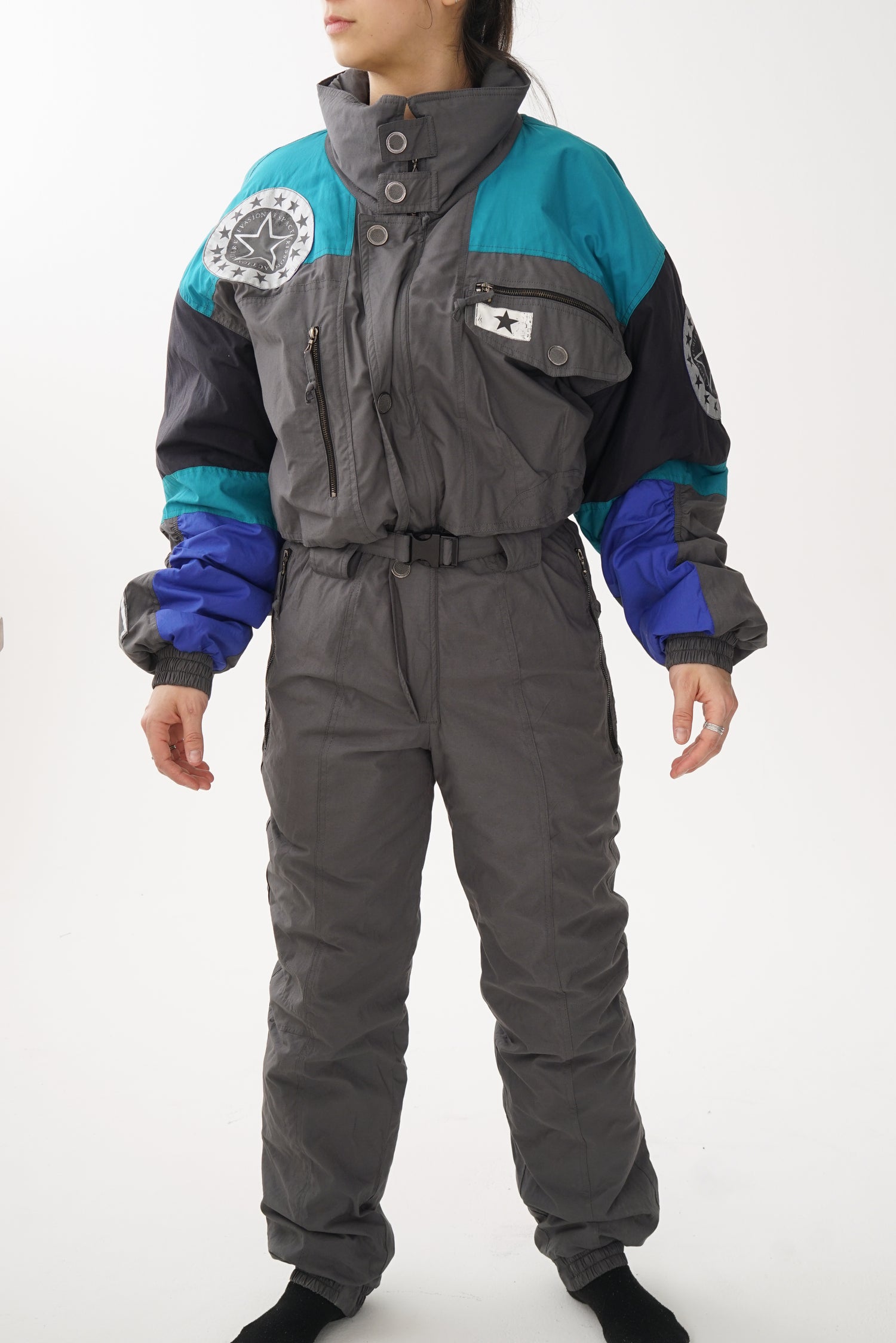 One piece vintage Skimer ski suit, snow suit pour homme taille 48 (M TALL)