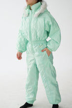 Charger l&#39;image dans la galerie, One piece vintage léger Winch Kiabi ski suit, snow suit vert menthe unisexe taille 38/40 (M)
