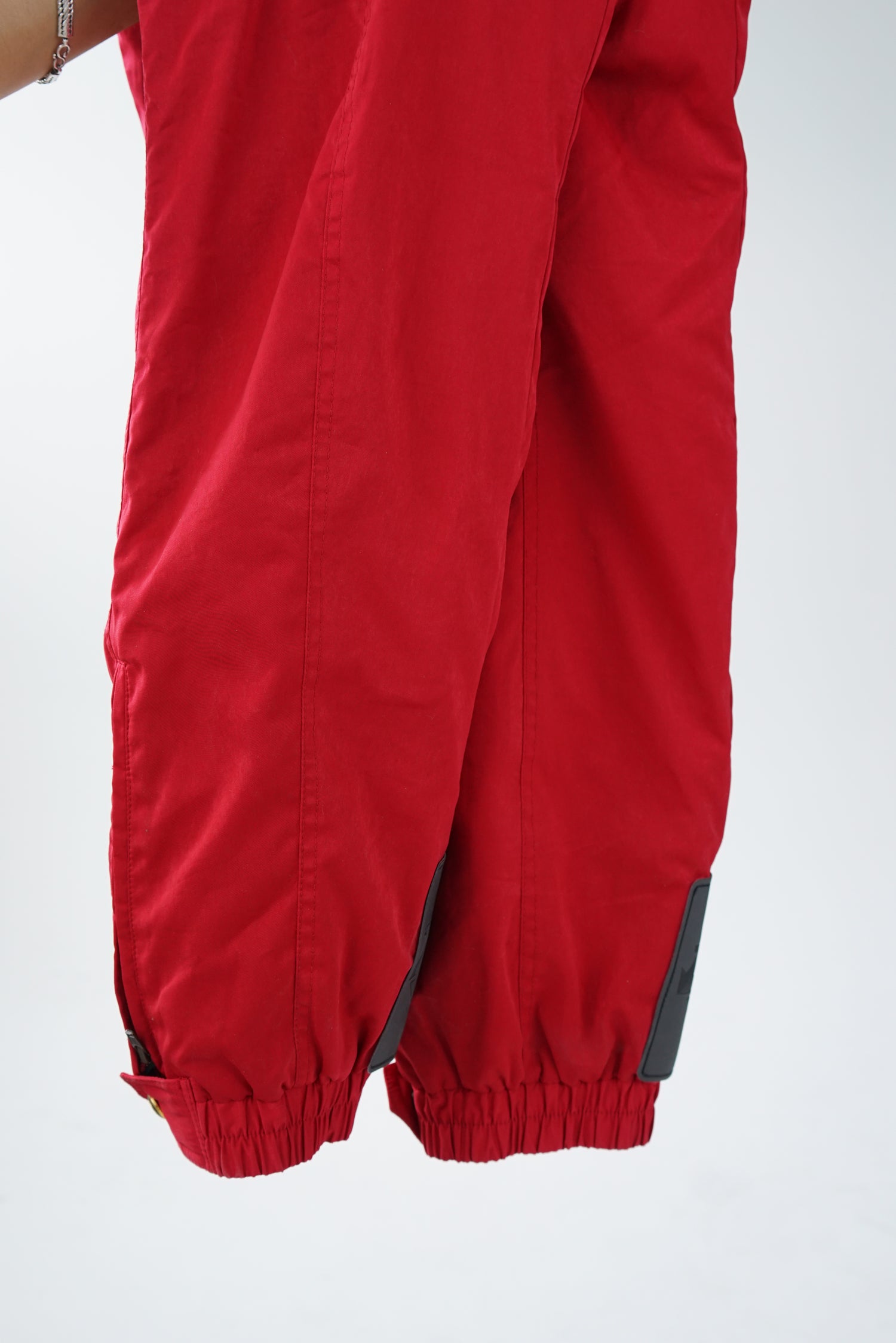 Vintage snow pants Descente red suede for women size 12 (M)
