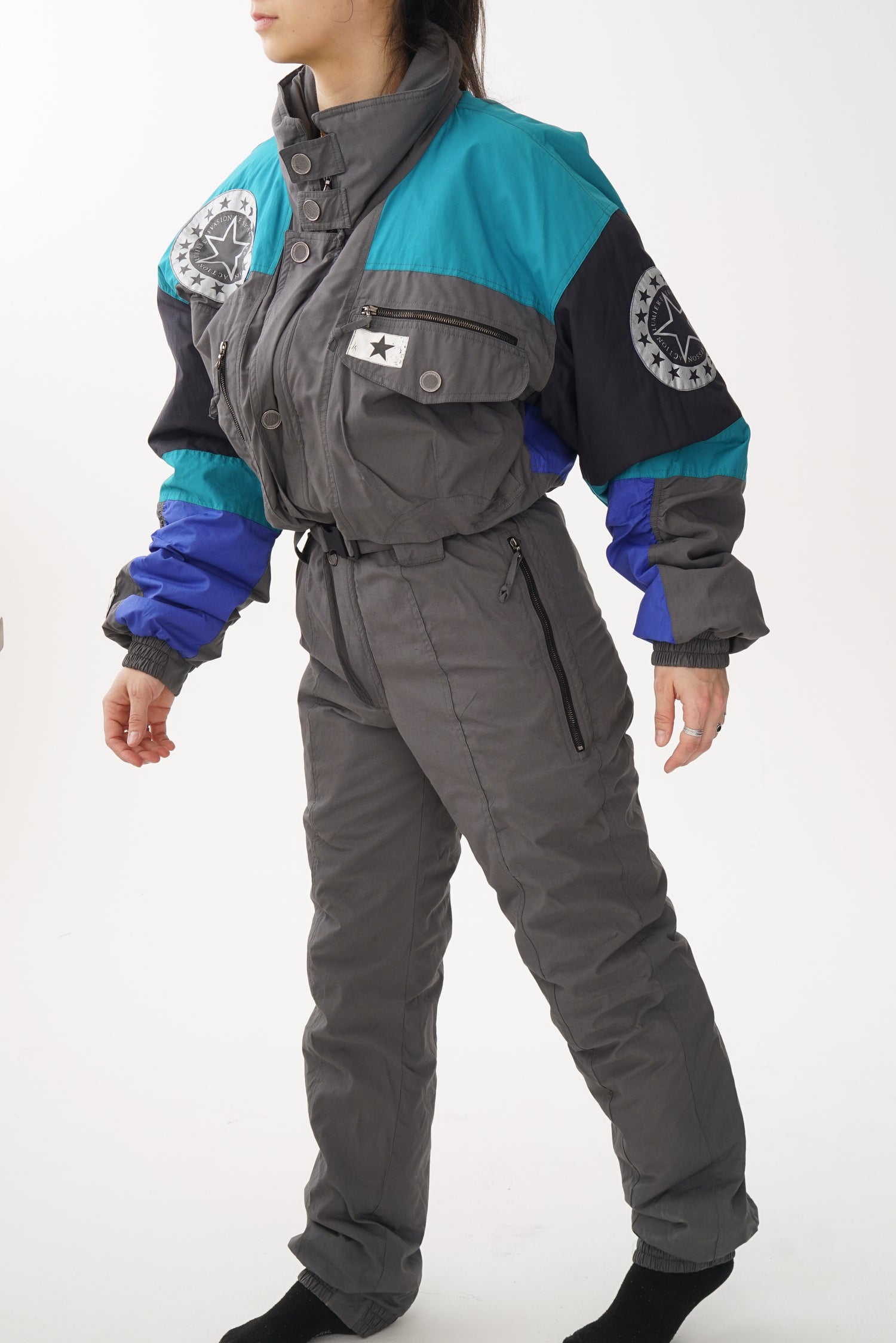 One piece vintage Skimer ski suit, snow suit pour homme taille 48 (M TALL)