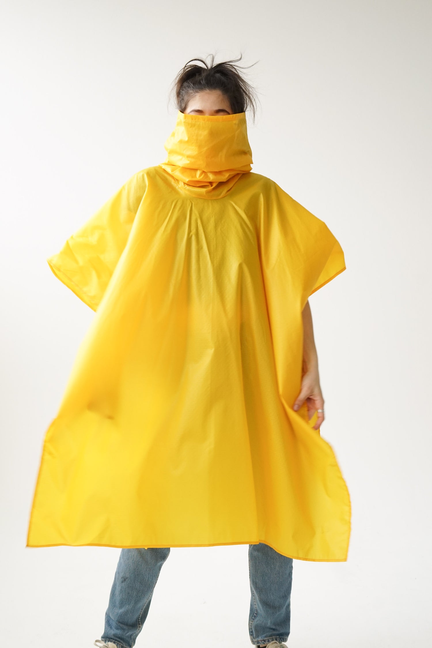 Funky imperméable à col roulé poncho O/S