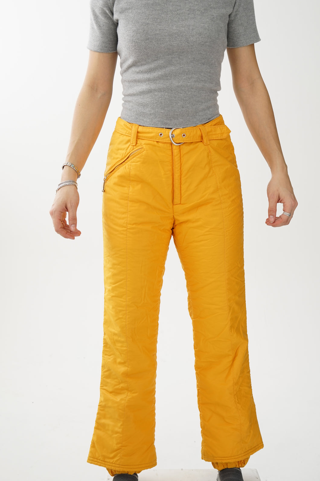 Vintage yellow snow pants for women size S