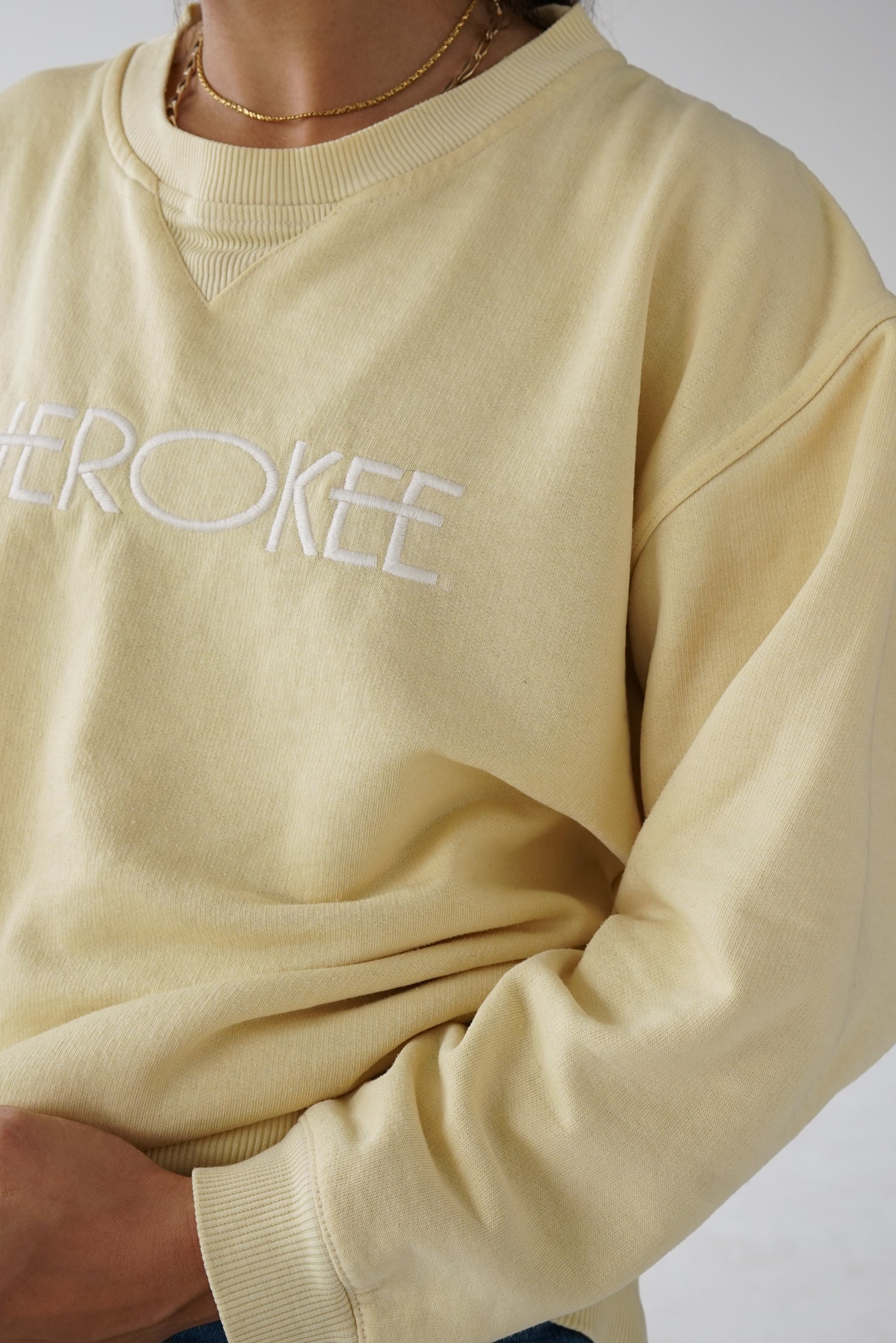 Crewneck vintage Cherokee jaune unisex taille M-L