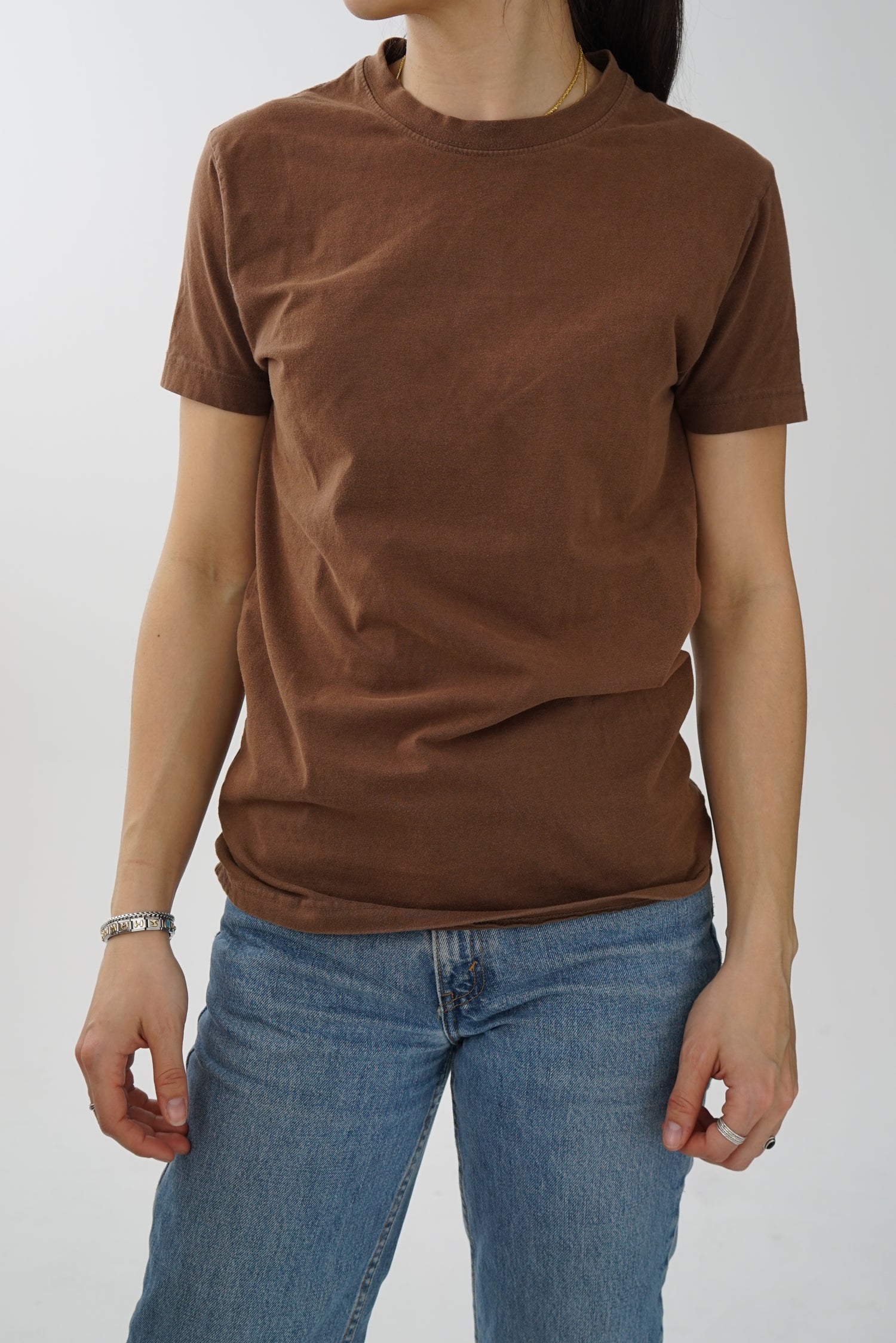 T-shirt brun pour femme taille S