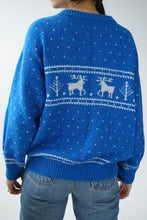 Load image into Gallery viewer, Festive sweater with winter patterns
