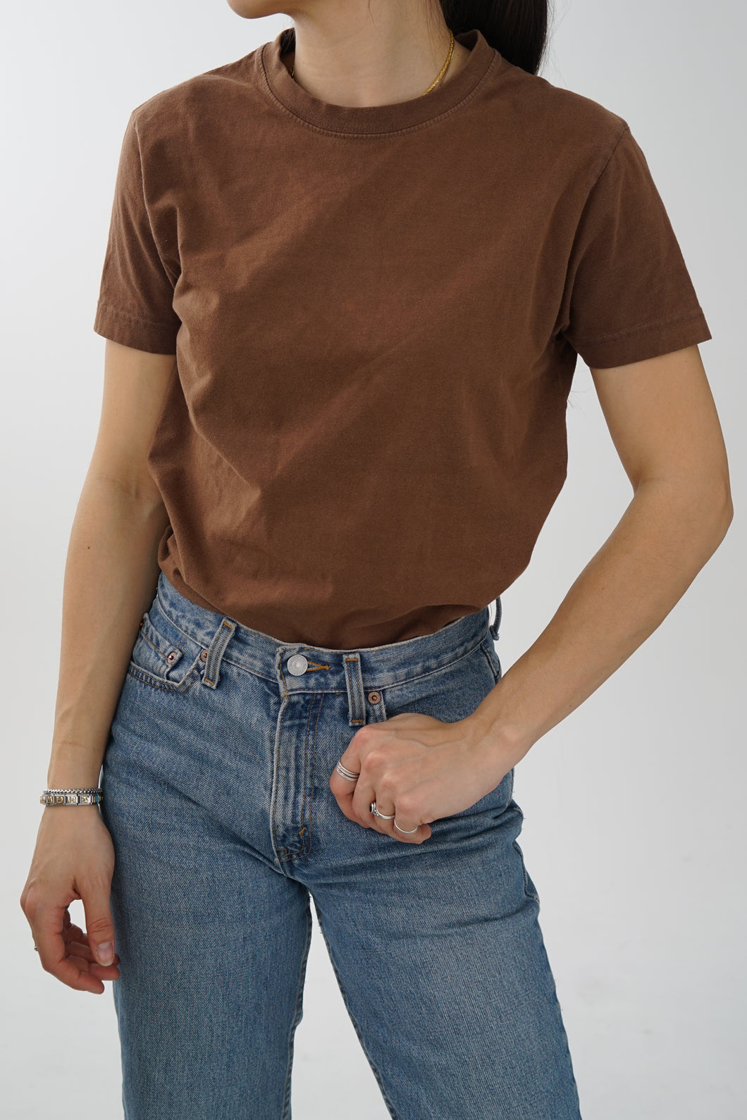 T-shirt brun pour femme taille S