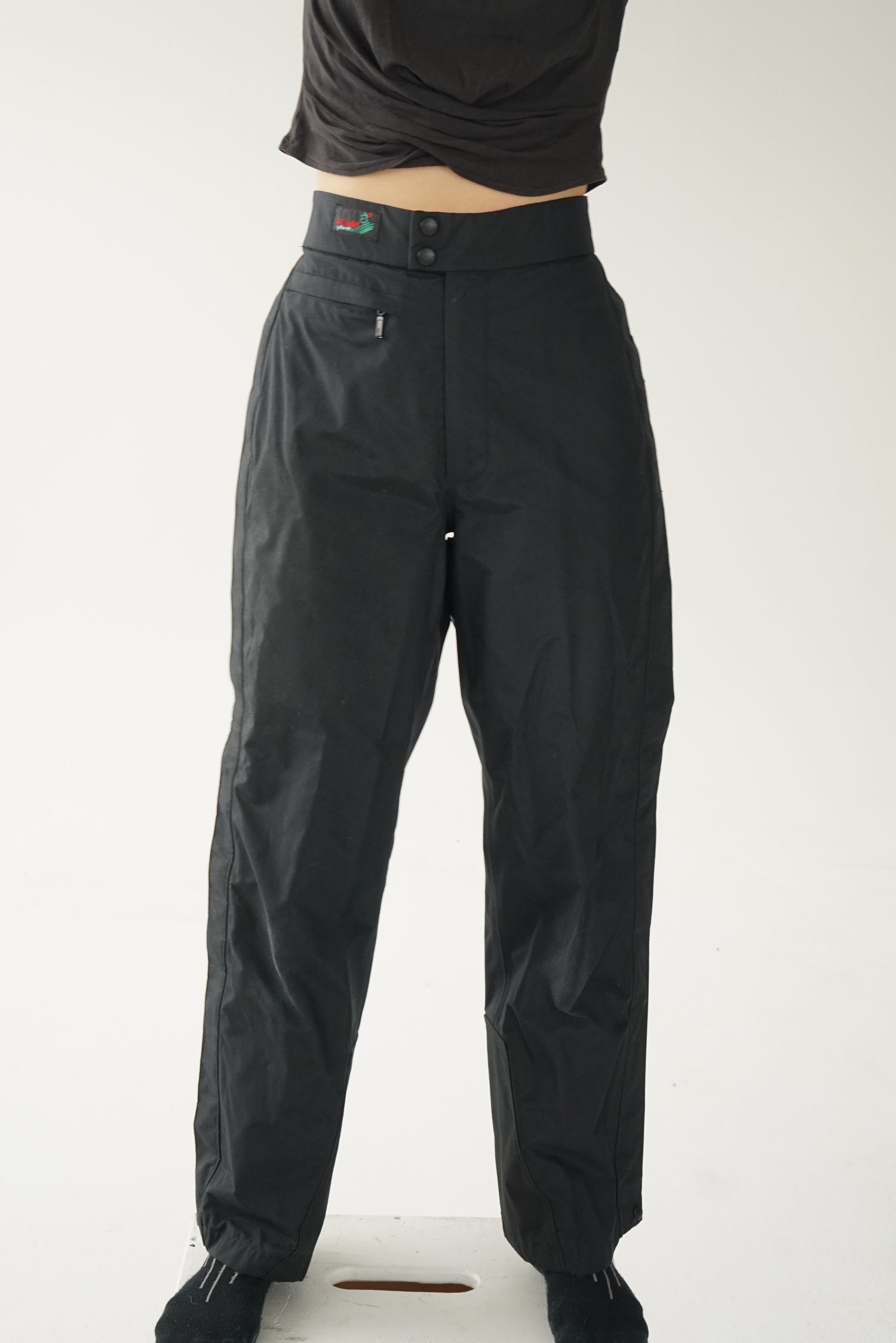 Pantalon de neige vintage La cordée noir en Gore-Tex unisexe taille 30 (S)