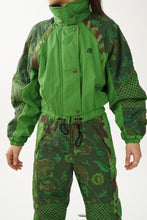 Charger l&#39;image dans la galerie, One piece vintage Hi-Per ski suit, snow suit vert fait en Italie taille 46
