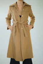 Load image into Gallery viewer, Long wool 85/15 coat made in Montreal size XS
