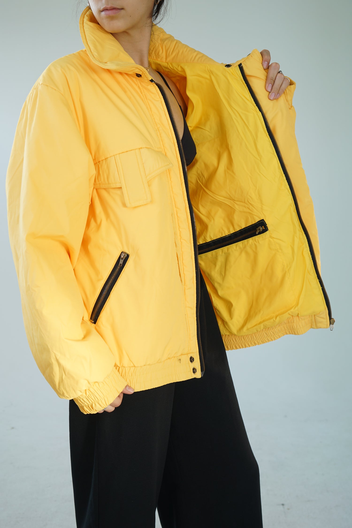 Manteau léger vintage jaune taille M-L