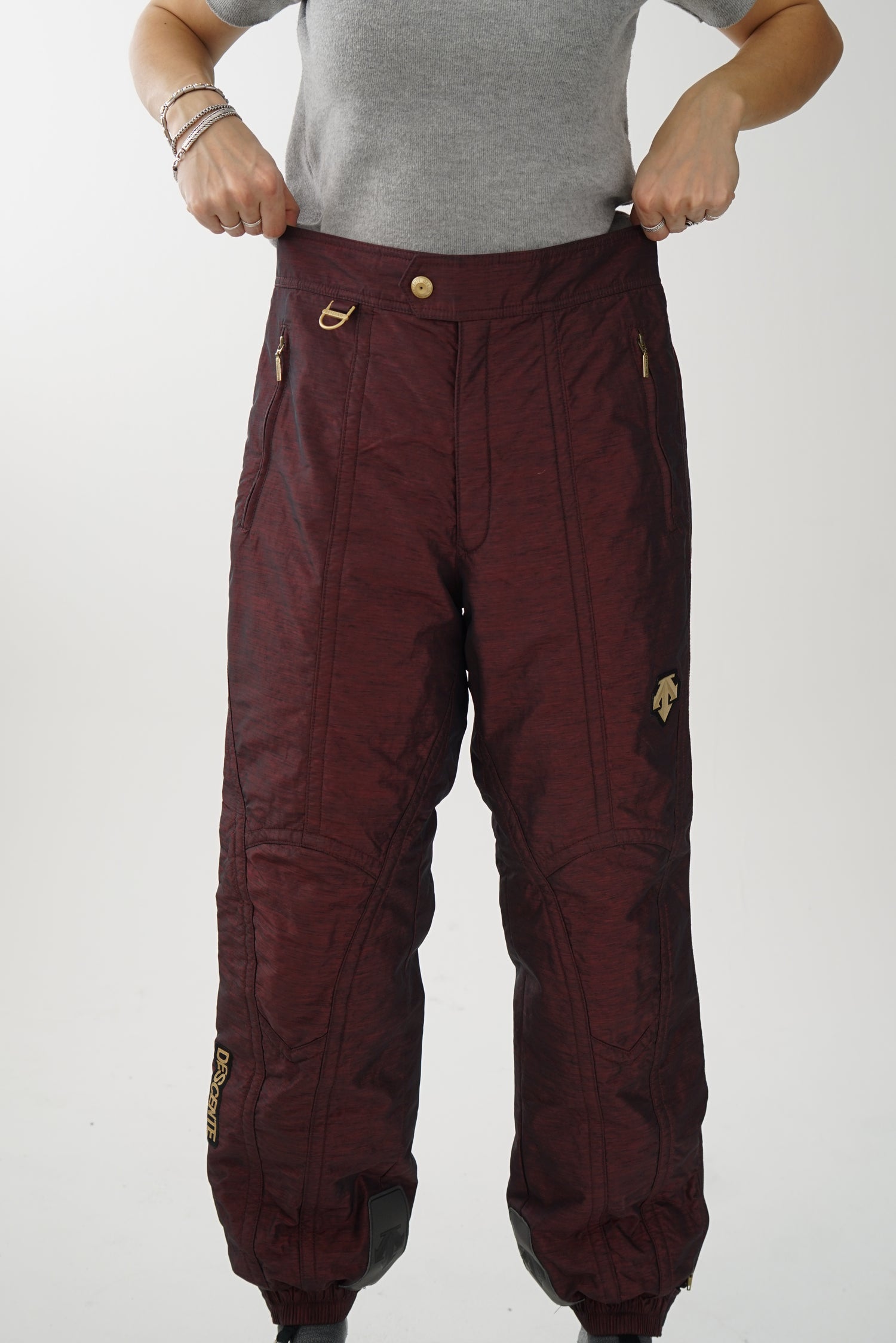 Vintage dark red Descente unisex snow pants size 36 (L)