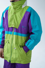 Load image into Gallery viewer, Vintage two-piece Joff ski suit, purple and green snow suit size 14 (M)
