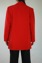 Charger l&#39;image dans la galerie, Manteau veston La Redoute en mélange de cachemire et laine rouge
