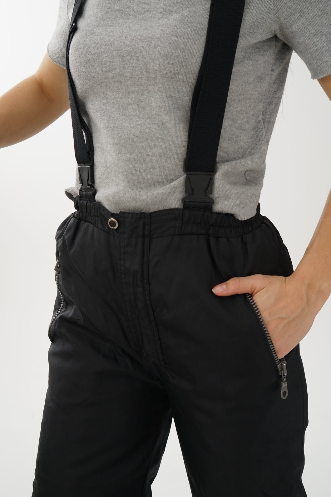 Pantalon de neige salopette Jupa Sport noir pour femme taille 14 ans (XS)