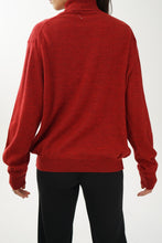 Load image into Gallery viewer, Red wine turtleneck sweater in pure virgin wool Mino Lombardi for men L-XL
