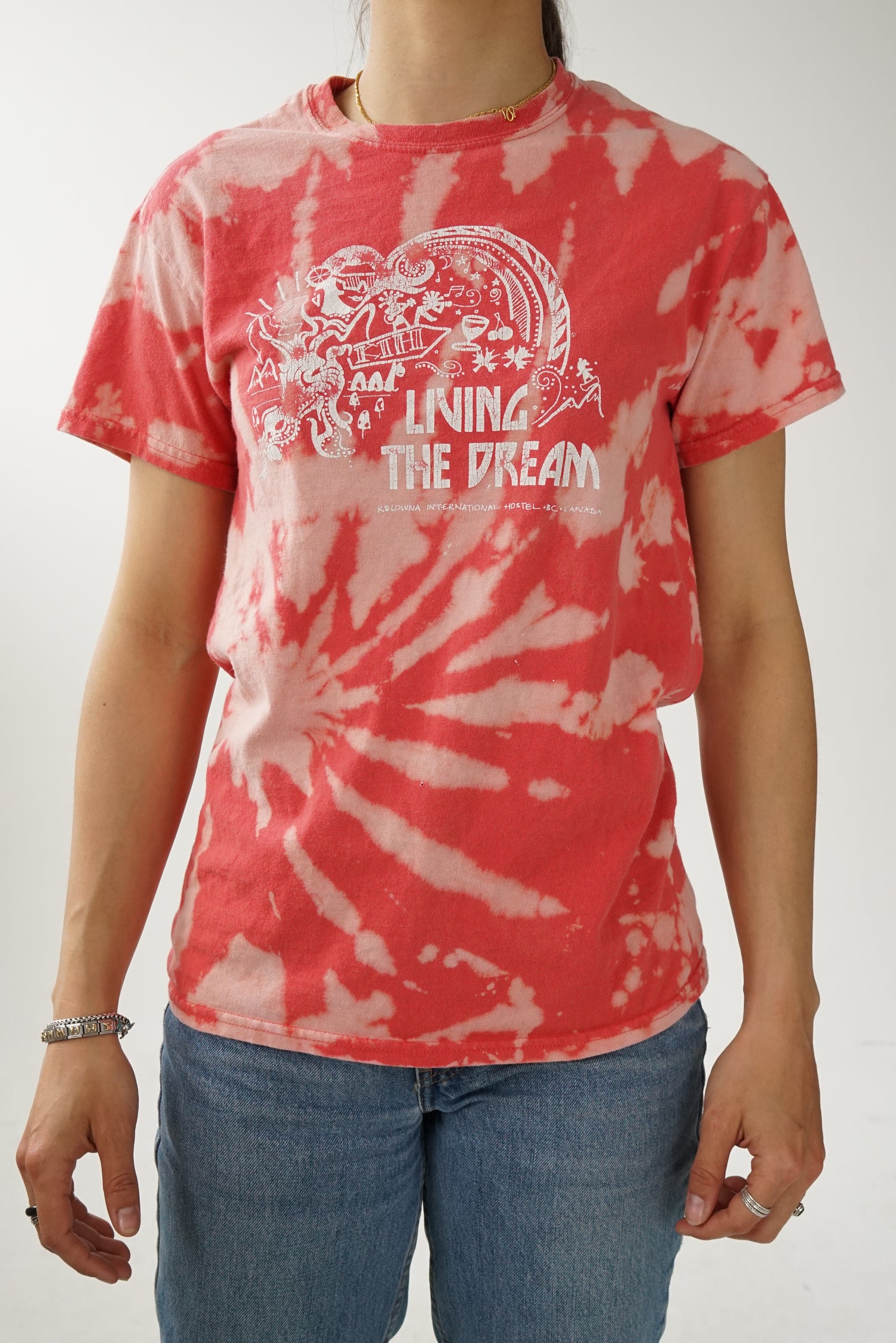 T-shirt gildan tie dye Living the Dream unisex taille S