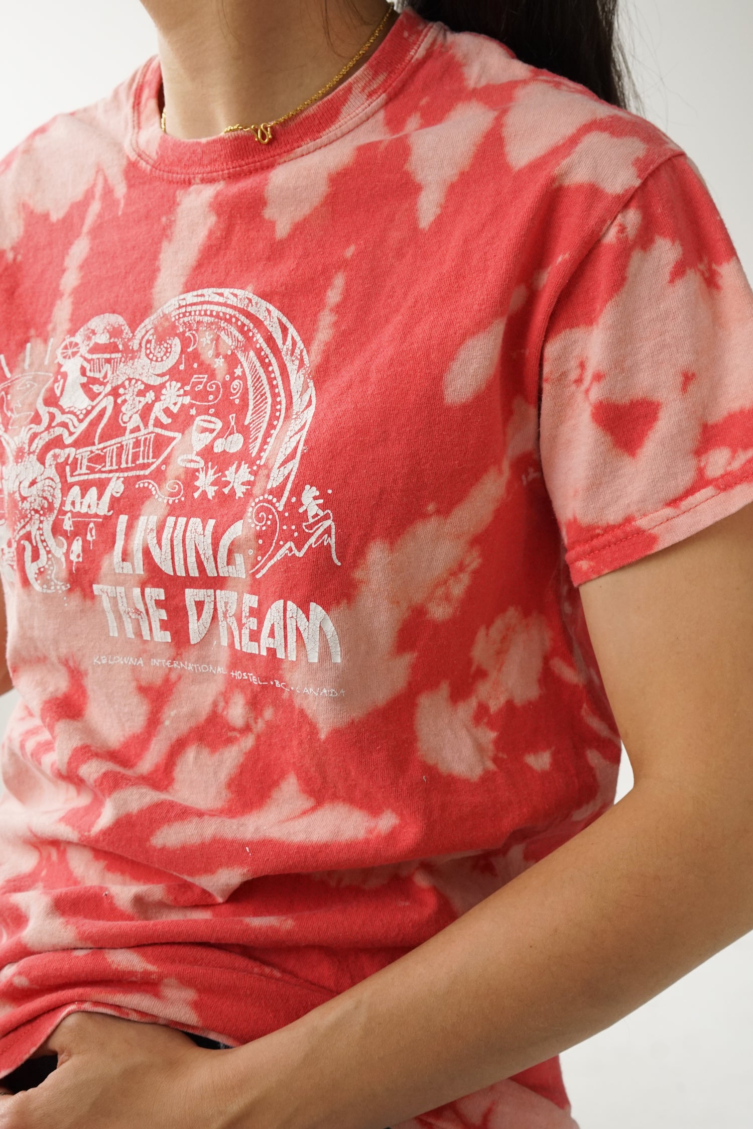 T-shirt gildan tie dye Living the Dream unisex taille S