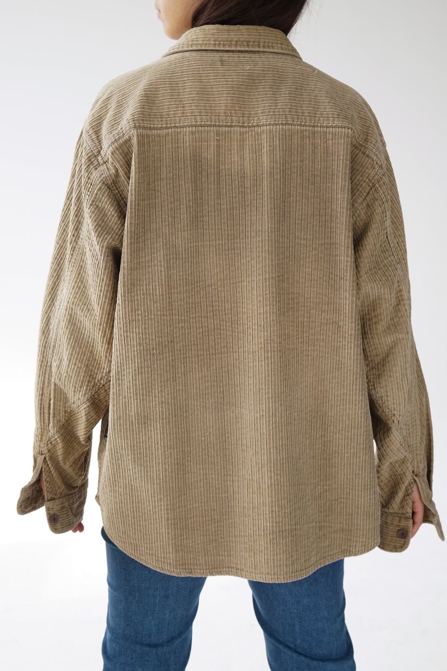 Jacket en corduroy vintage beige Jordache pour homme taille XL