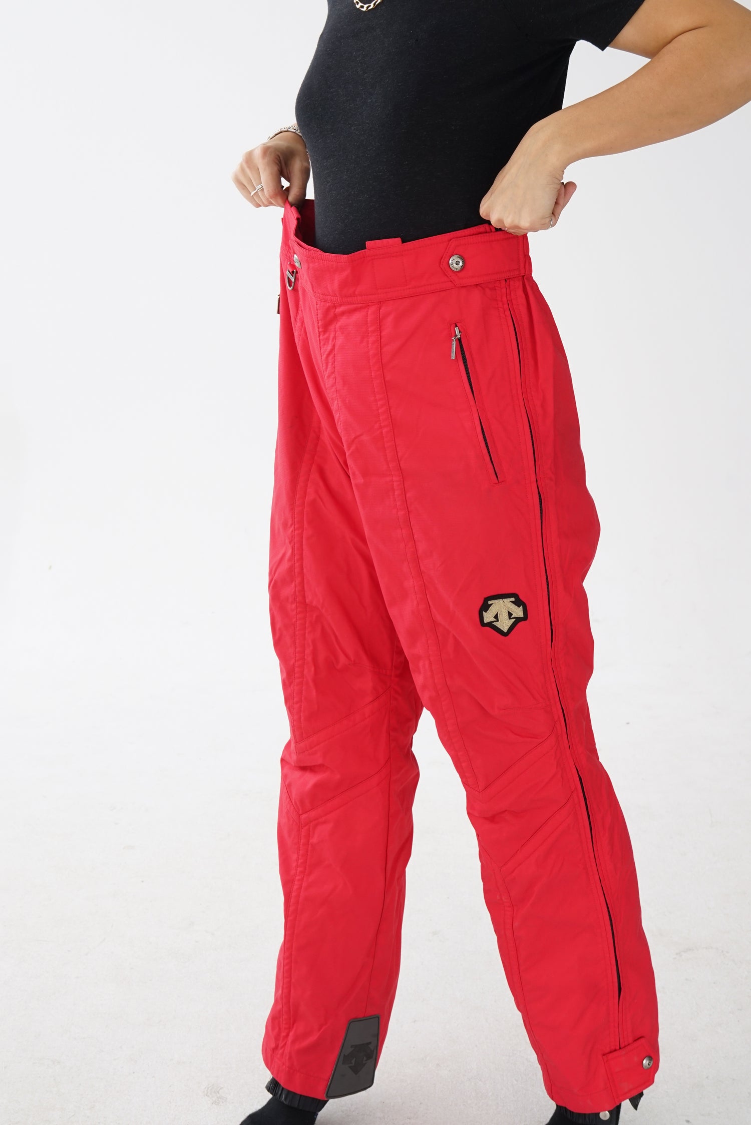 Pantalon de neige de ski Descente rouge pour homme taille 38 (L-XL)