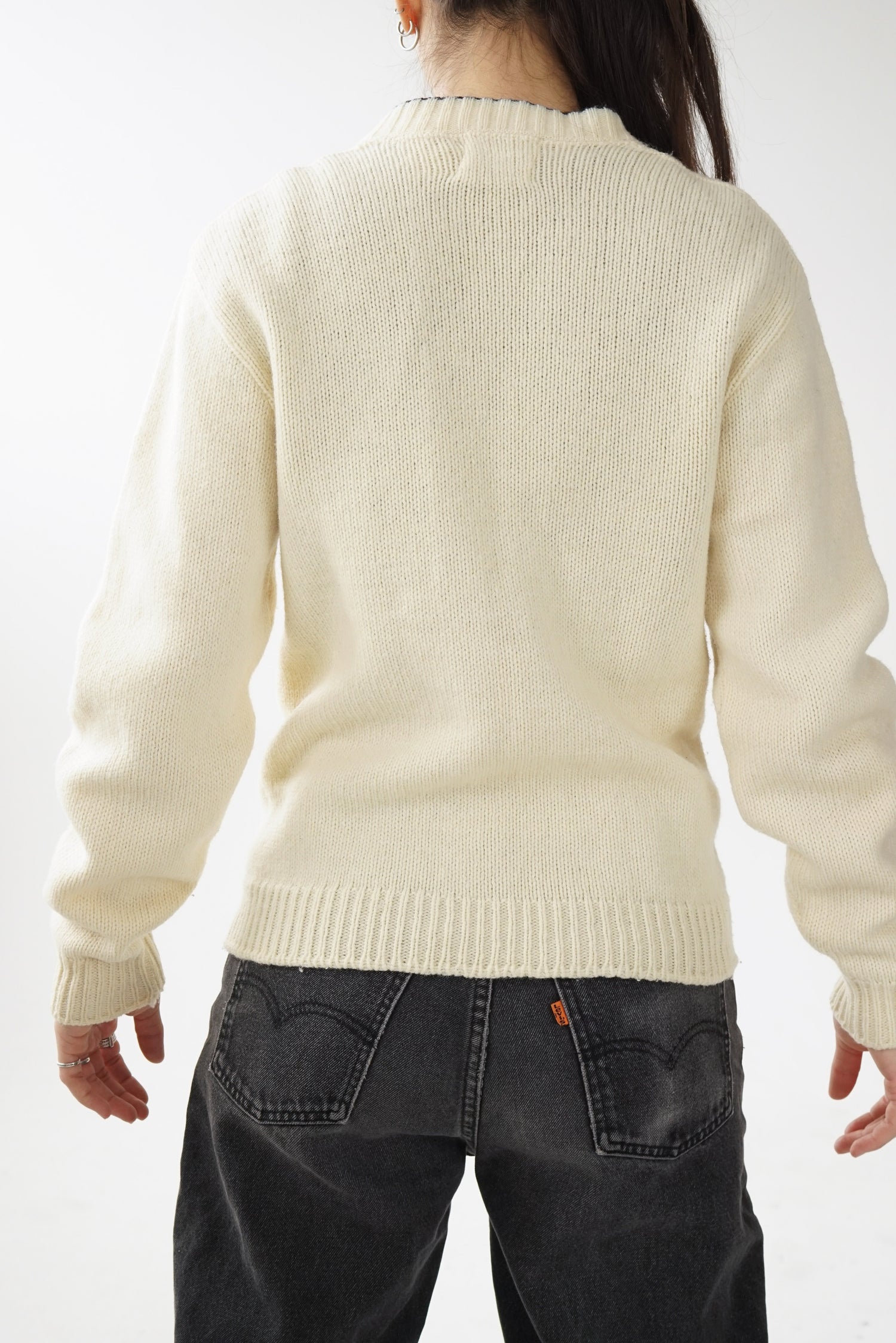 Veste en laine 65/35 vintage avec zip Welgrume taille S