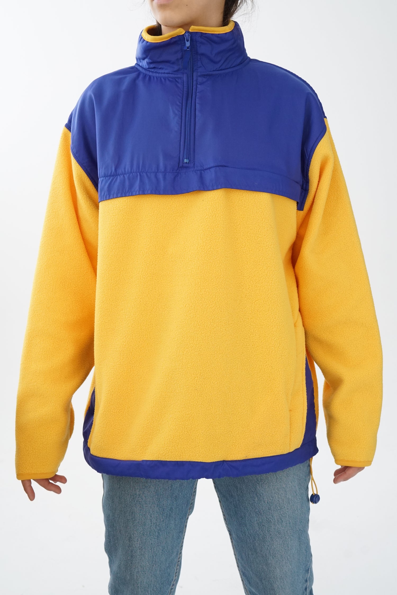 Polar vintage jaune avec nylon bleu royal taille M-L