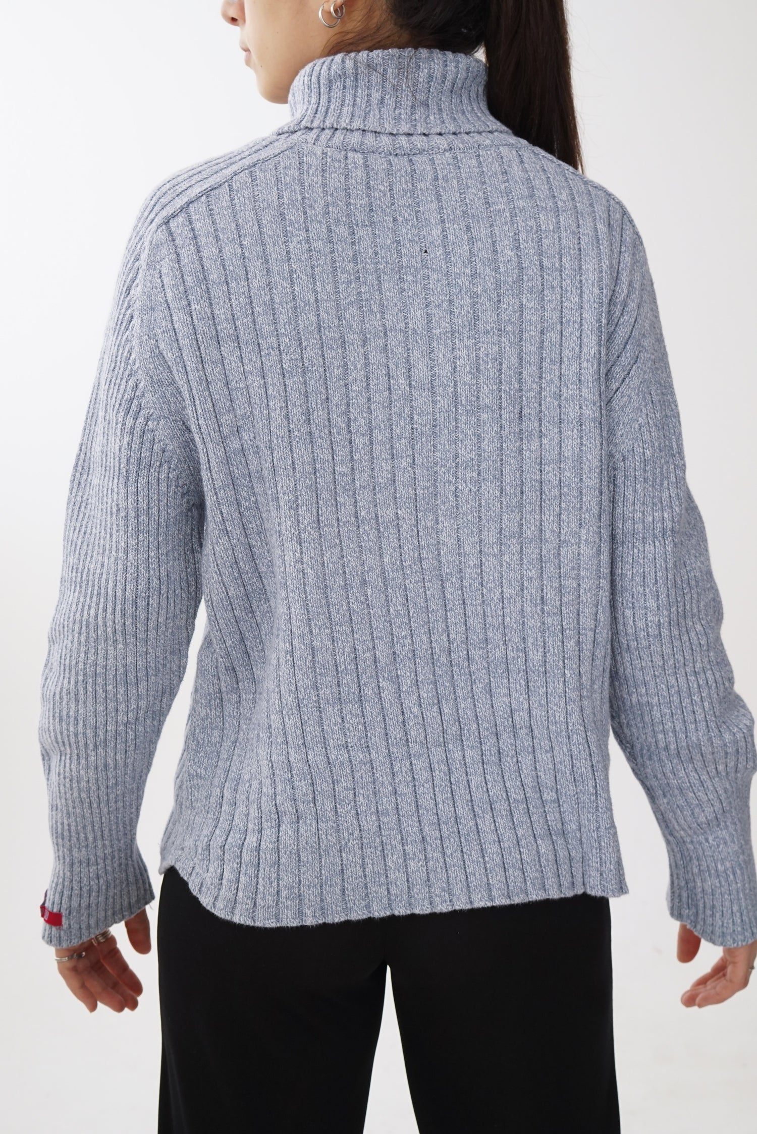 Chandail à manche longue B.U.M bleu pâle 100% coton pour femme taille XL