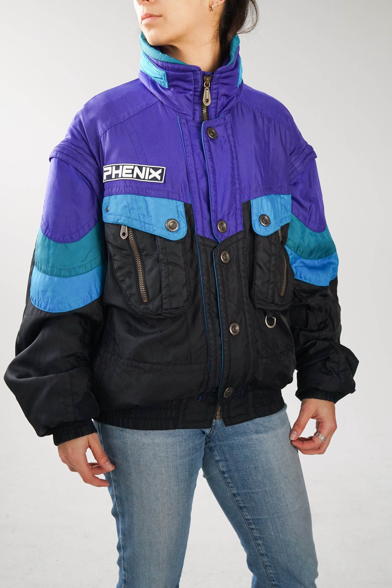 Manteau rétro Pheonix bleu pour homme 2 en 1 taille M