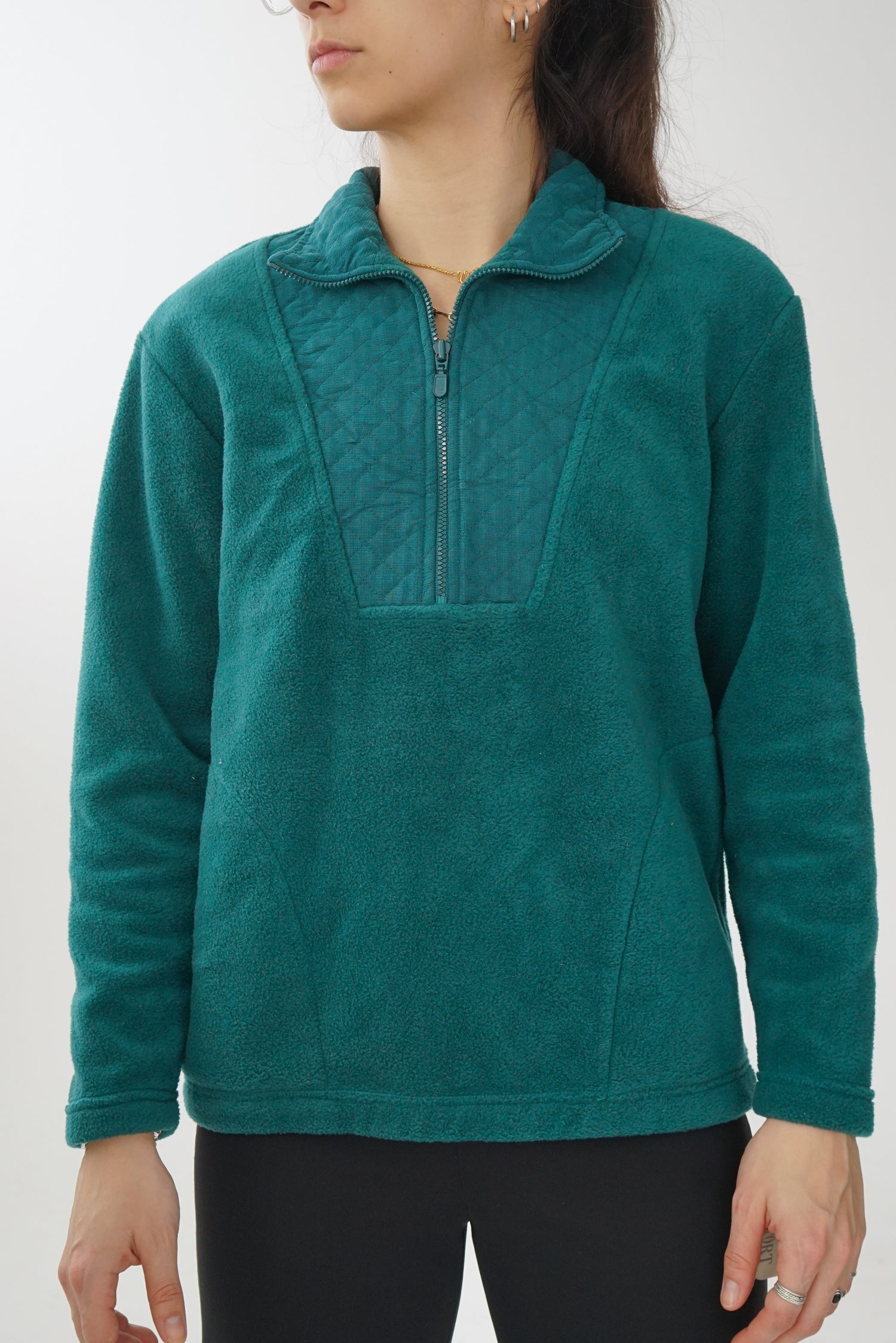 Polar vintage avec petites épaulettes Adolf Sport vert forêt unisexe taille S neuf