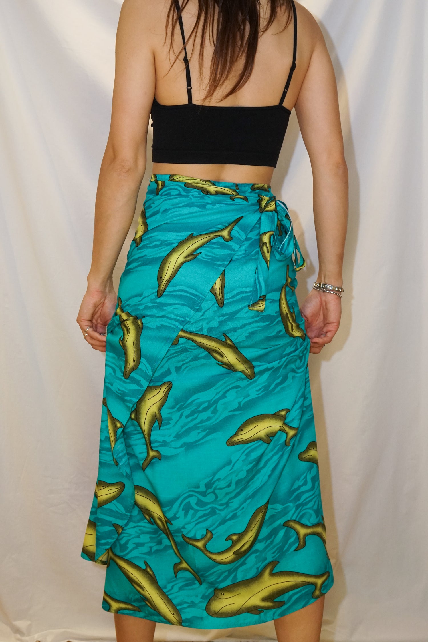 Paréo turquoise avec dauphins Surf Side O/S