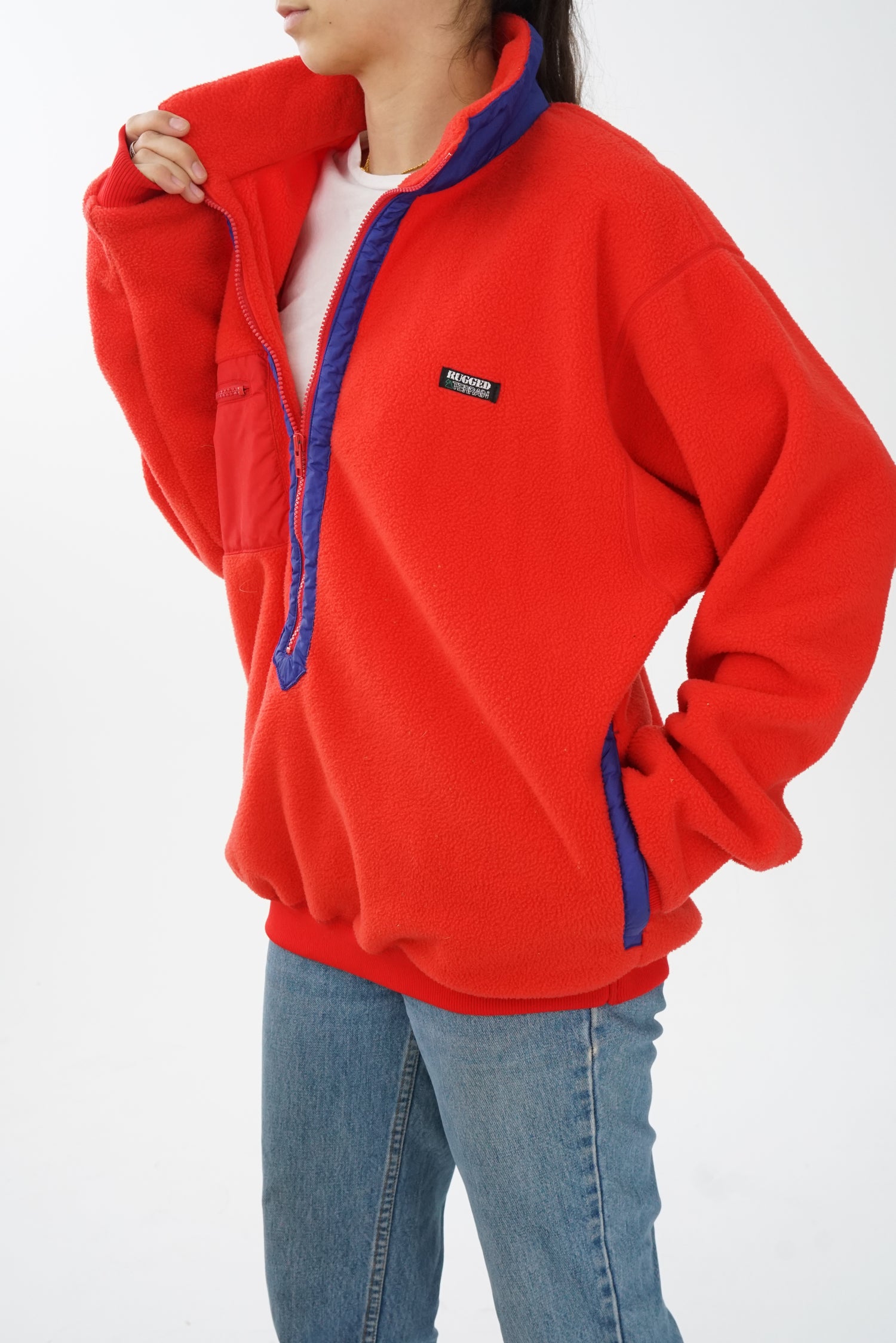 Polar rétro 80s rouge Rugged Terrain taille XL
