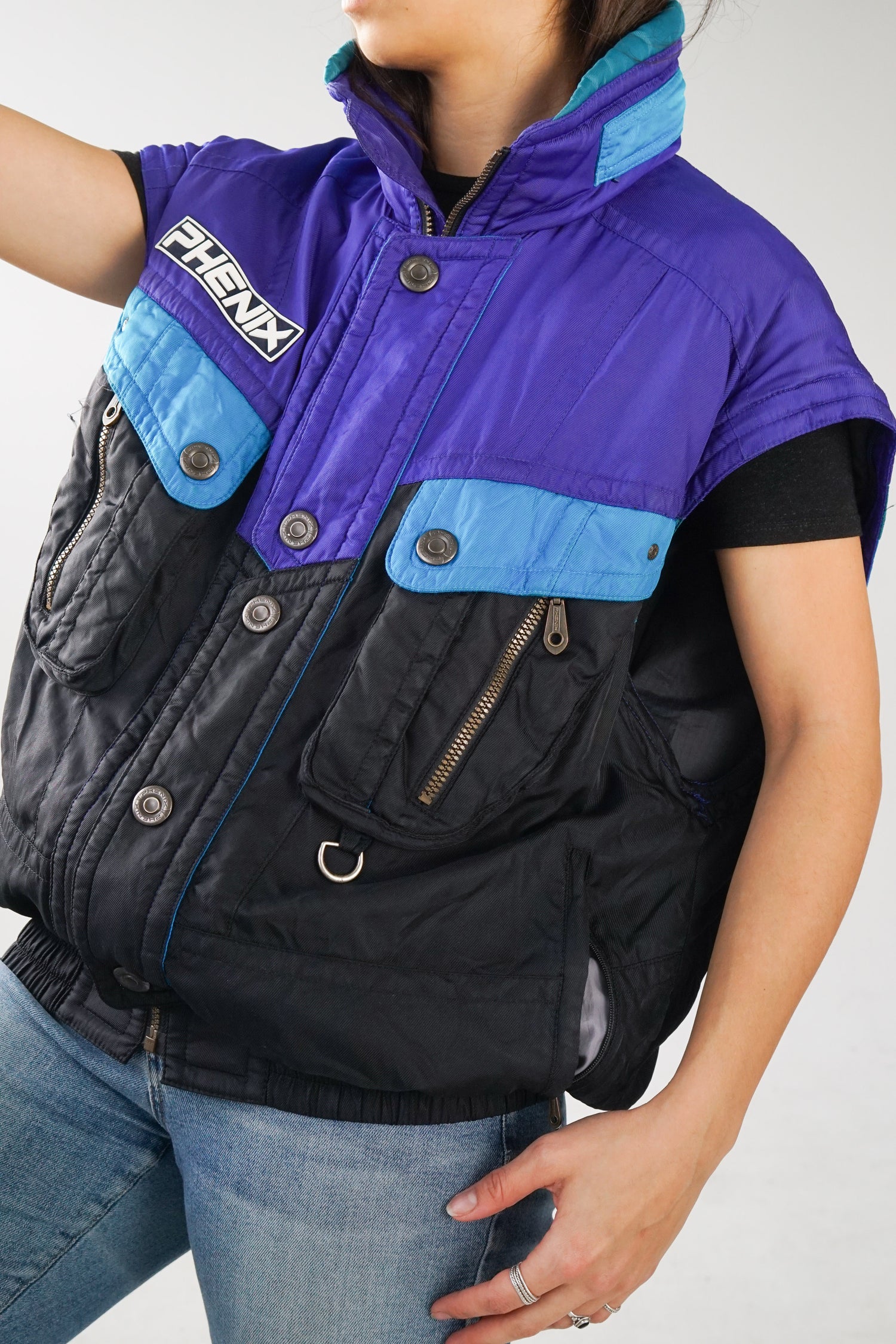 Manteau rétro Pheonix bleu pour homme 2 en 1 taille M