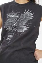 Load image into Gallery viewer, T-shirt sans manche Harley-Davidson avec un aigle taille M
