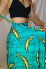 Charger l&#39;image dans la galerie, Paréo turquoise avec dauphins Surf Side O/S
