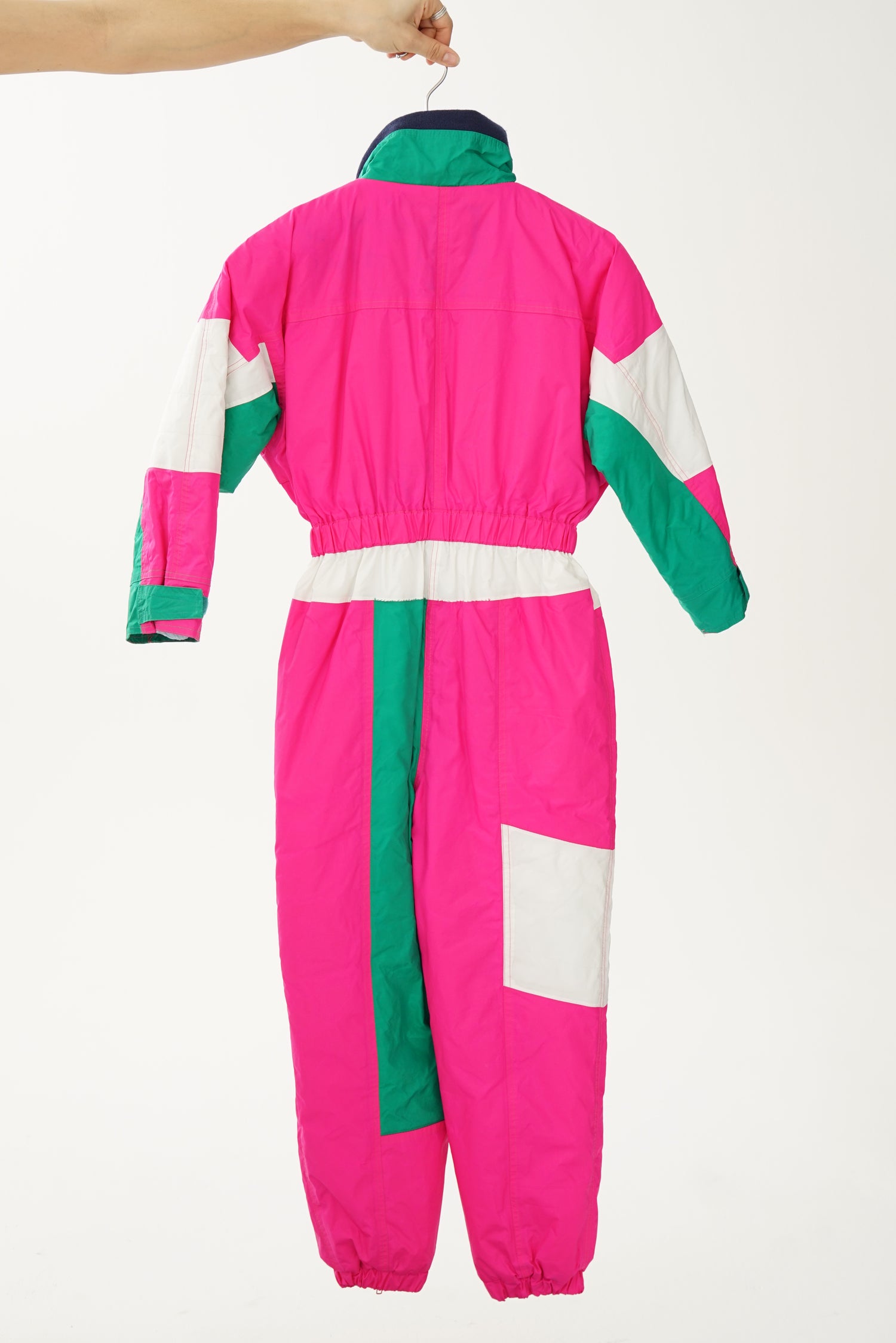 Insane vintage one piece Dig It ski suit, neon pink snow suit for kids size 14 yo