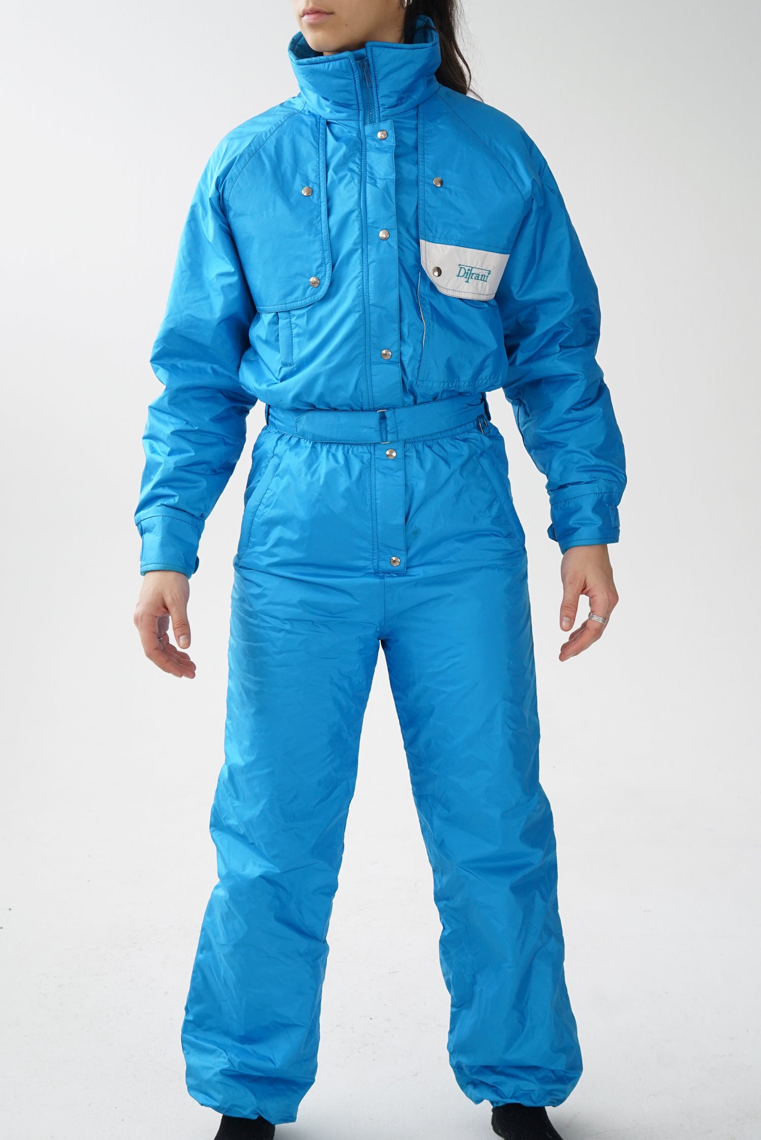 Ski suit vintage Ditrani bleu pour femme taille 8 (S)