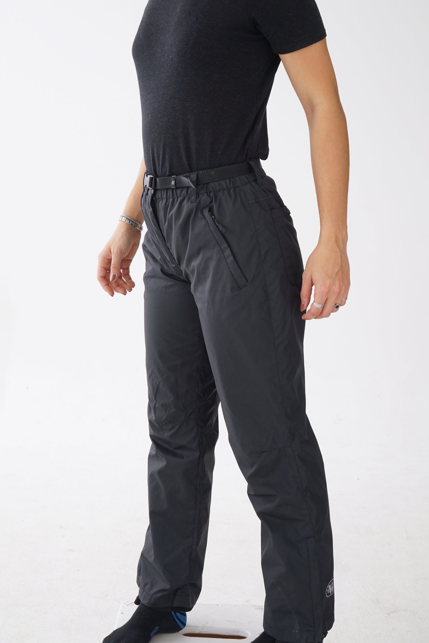 Pantalon imperméable doublé style hardshell Wetskin noir pour femme taille S