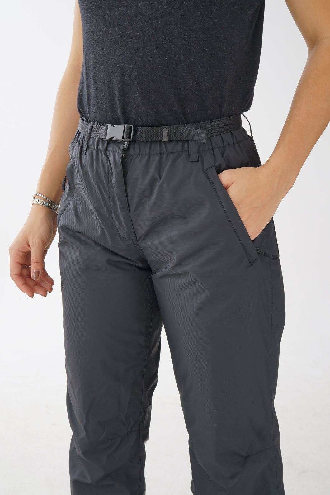 Pantalon imperméable doublé style hardshell Wetskin noir pour femme taille S