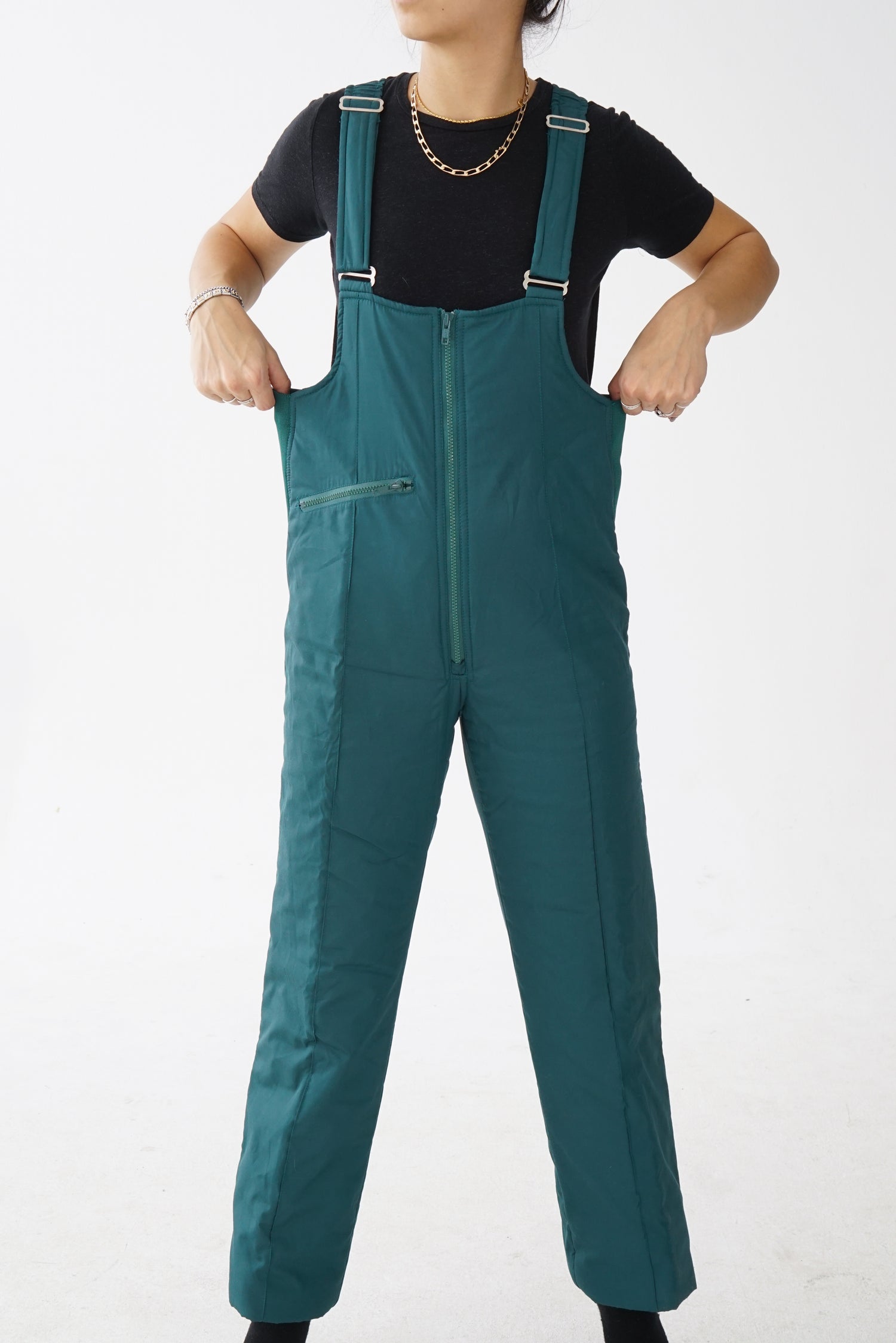 Salopette de neige Alpine vert forêt unisexe taille 40 (S-M)